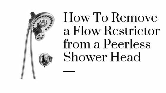 How To Remove a Flow Restrictor from a Peerless Shower Head