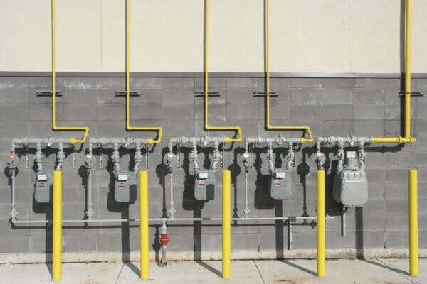 Multiple commercial Gas meters